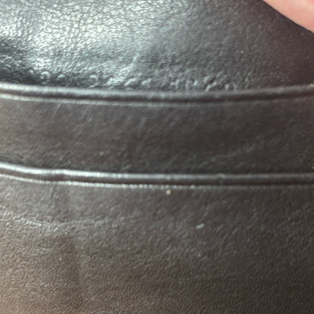 Authentic Vintage Gucci Black Leather Bifold Wallet Silver Square G Logo (W/Box) - Picture 9 of 10